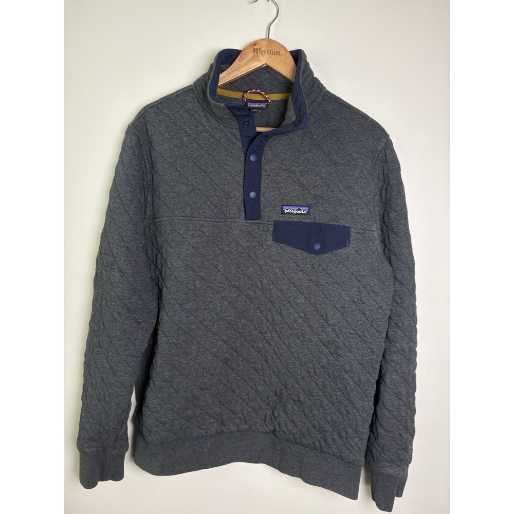 Mens Patagonia Organic Cotton Quilt Snap-T Pullover Size M
